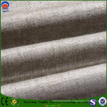 Textile Blackout Flocking Linen Polyester Fabric for Upholstery Curtain